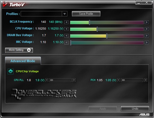 AI Suite является программным комплексом, объединяющим EPU-4 Engine, TurboV и Fan Expert.