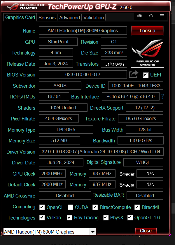 Огляд та тестування ноутбука ASUS ROG Zephyrus G16 (2024) GA605 на базі процесора AMD Ryzen AI 9 HX 370 та відеокарти Nvidia GeForce RTX 4070