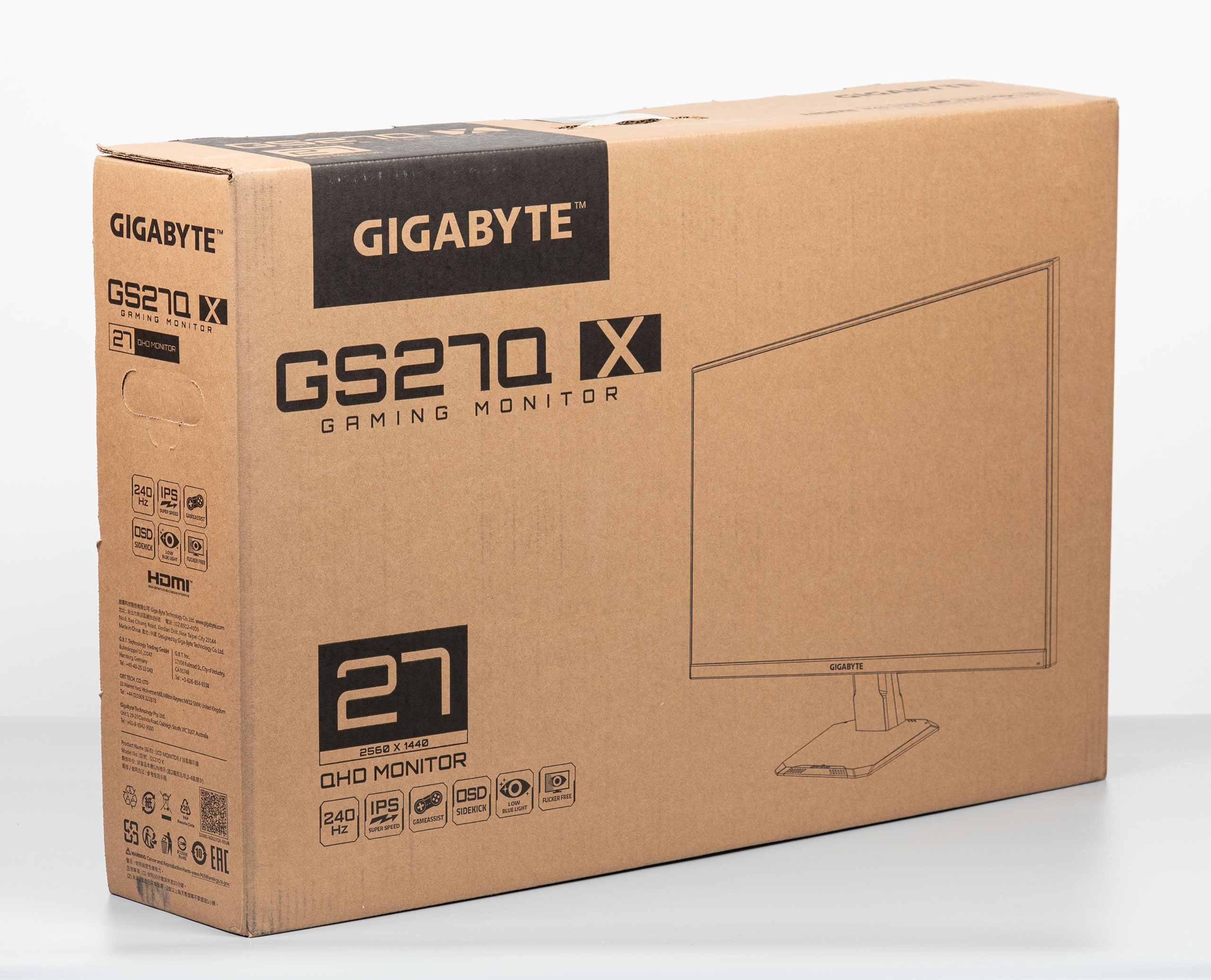 Обзор и тестирование игрового 27″ WQHD-монитора Gigabyte GS27Q X с частотой обновления 240 Гц