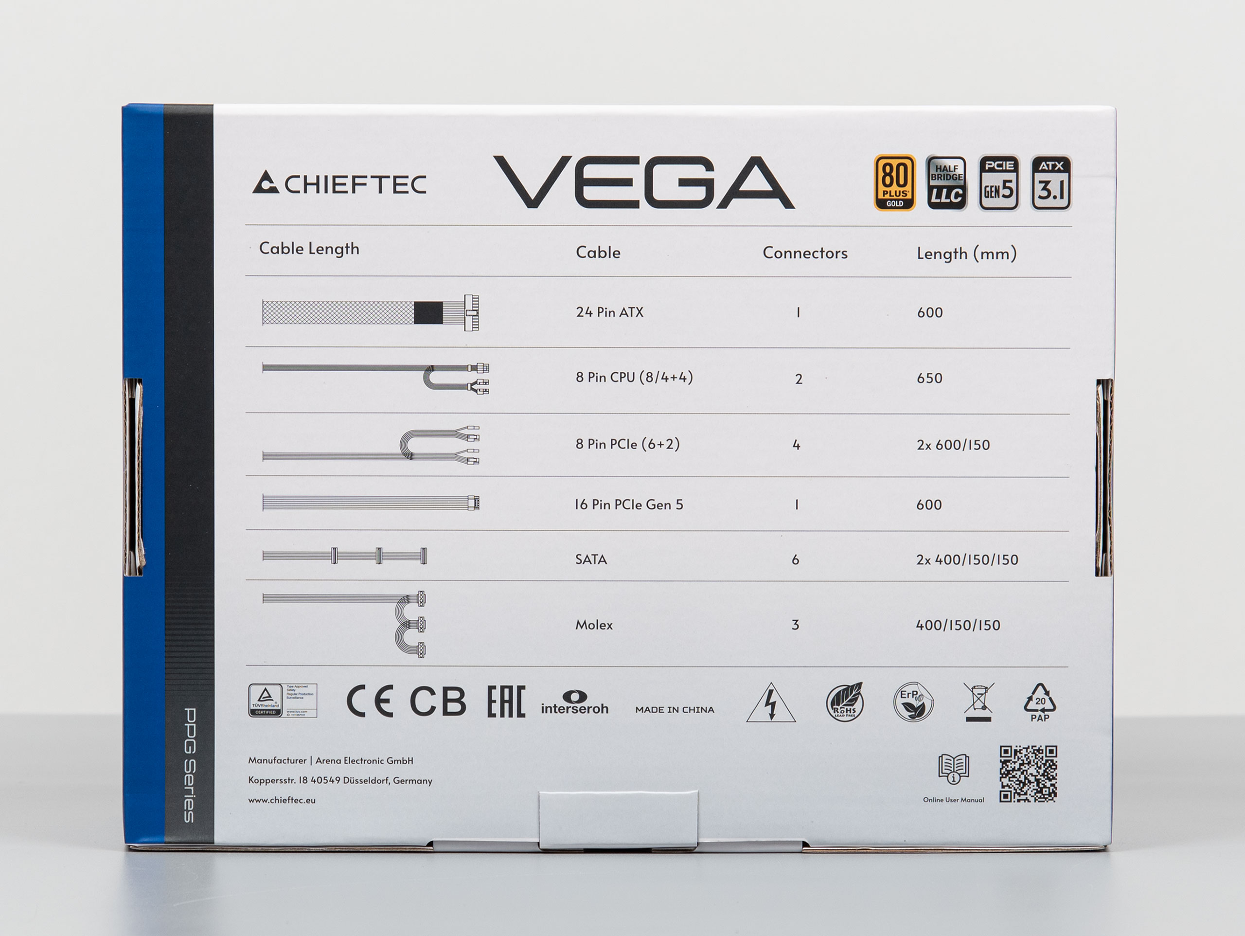 Огляд «золотого» блока живлення Chieftec Vega PPG-850-S потужністю 850 Вт та стандарту ATX 3.1