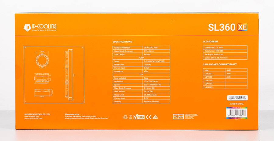 ID-Cooling Space LCD SL360 XE