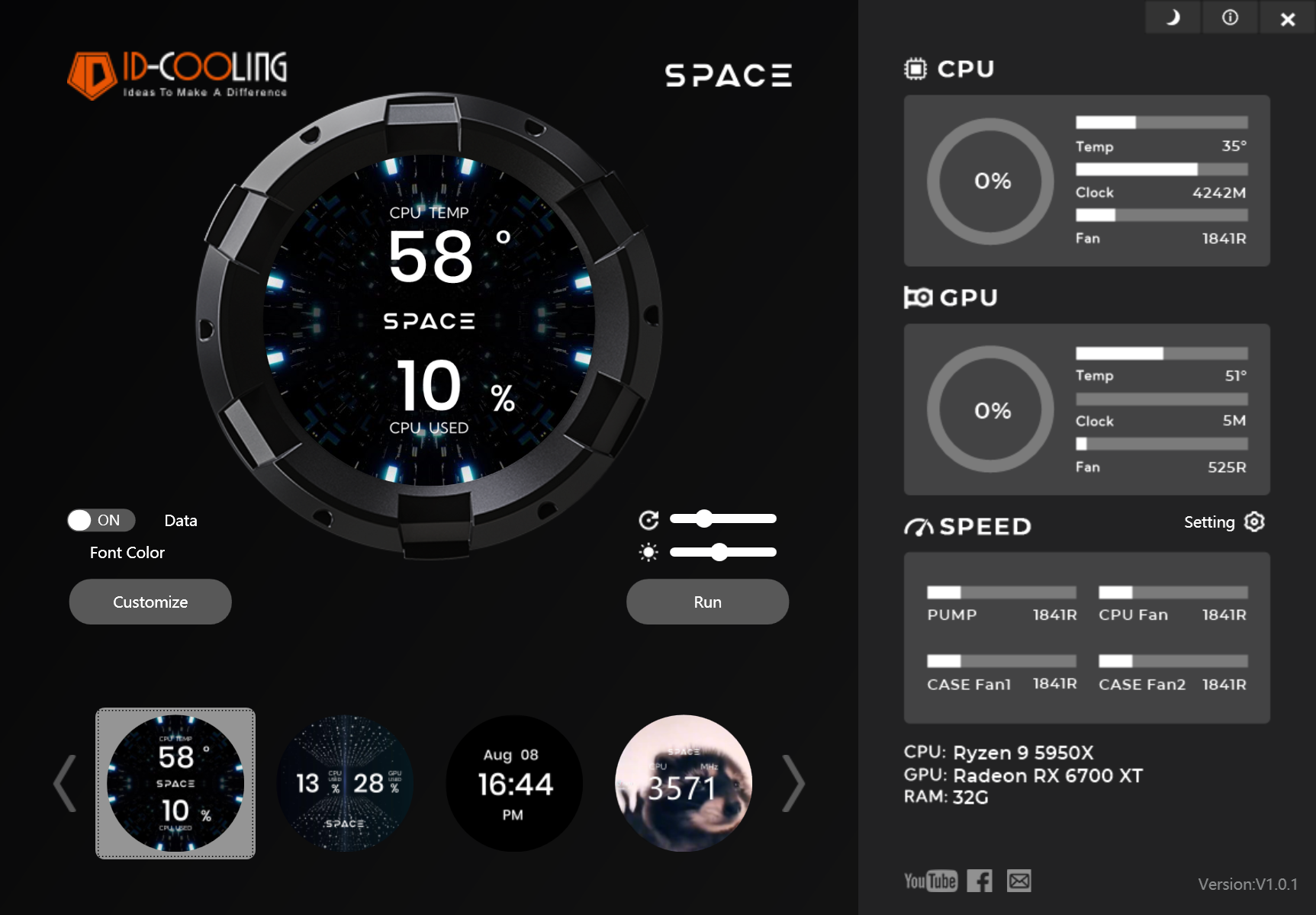 ID-Cooling Space LCD SL360 XE