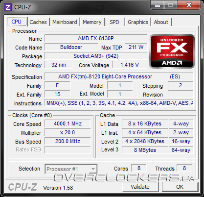 AMD Bulldozer FX-8120