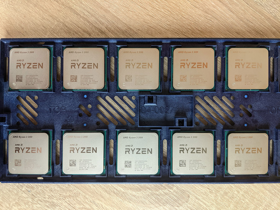 Разгон десяти процессоров AMD Ryzen 3 3100