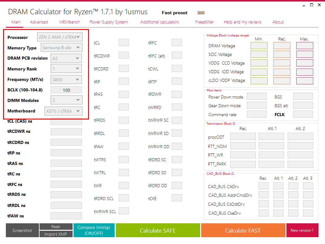 DRAM Calculator for Ryzen 1.7.1