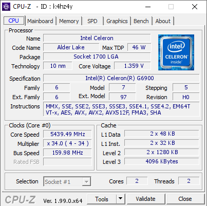 Intel Celeron G6900