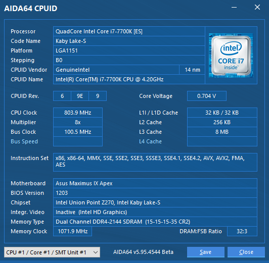 Разгон Core i7-7700K