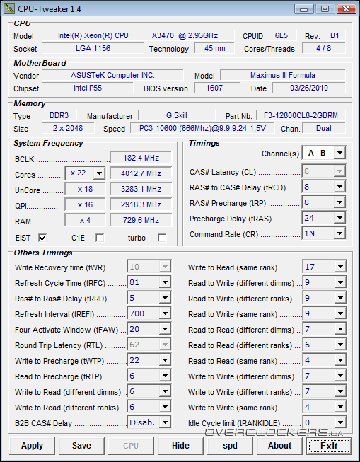 Разгон процессора xeon x3470