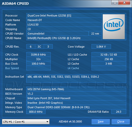 Intel Pentium G3258