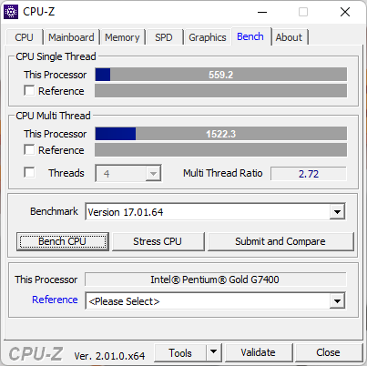 Intel Pentium Gold G7400