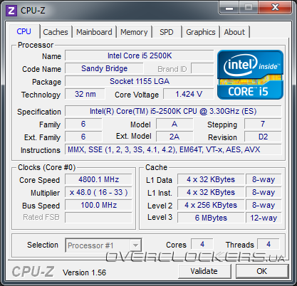 Разгон Core i5-2500K