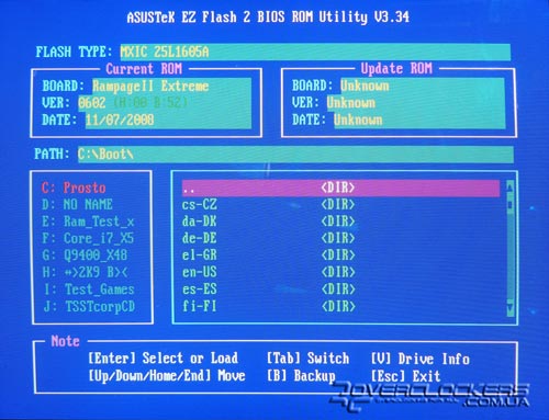 BIOS ASUS Rampage II Extreme