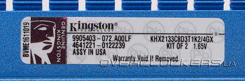 Kingston HyperX KHX2133C8D3T1K2/4GX