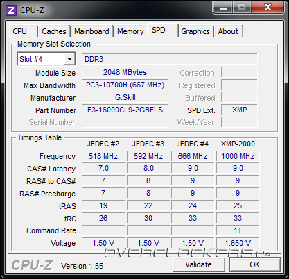 G.Skill F3-16000CL9D-4GBFLS