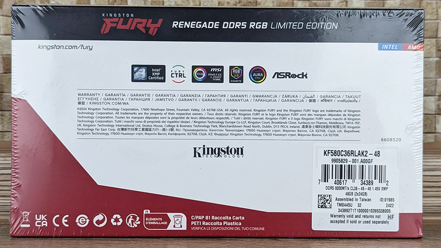 Kingston Fury Renegade RGB Limited Edition KF580C36RLAK2-48