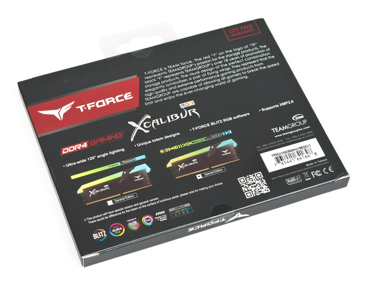 Team T-Force Xcalibur RGB TF6D416G3600HC18EDC01