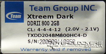Память Team Xtreem Dark TXDD4096M800HC4-D