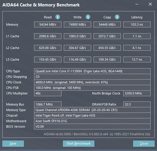 Acer Swift X SFX16-51G