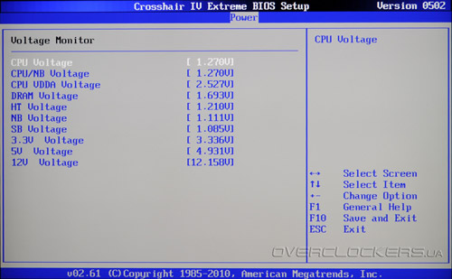 BIOS Setup ASUS Crosshair IV Extreme