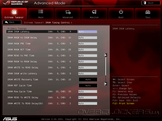 UEFI Setup ASUS Crosshair V Formula