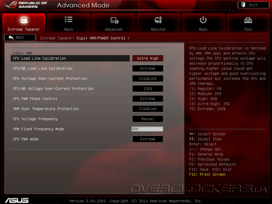 UEFI Setup ASUS Crosshair V Formula