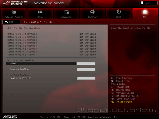 UEFI Setup ASUS Crosshair V Formula