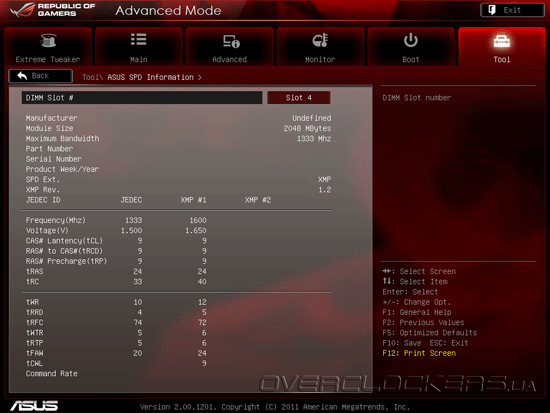 UEFI Setup ASUS Crosshair V Formula