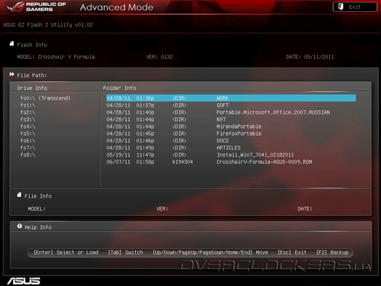 UEFI Setup ASUS Crosshair V Formula