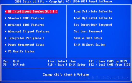 BIOS Setup Gigabyte GA-A75-UD4H