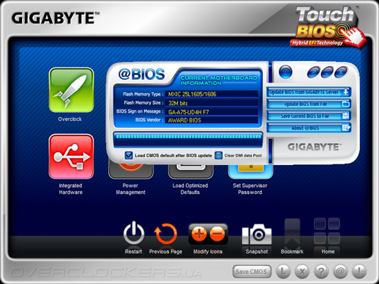 Gigabyte Touch BIOS