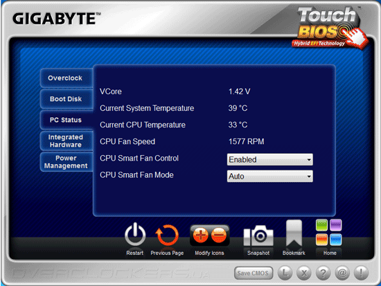 Gigabyte Touch BIOS