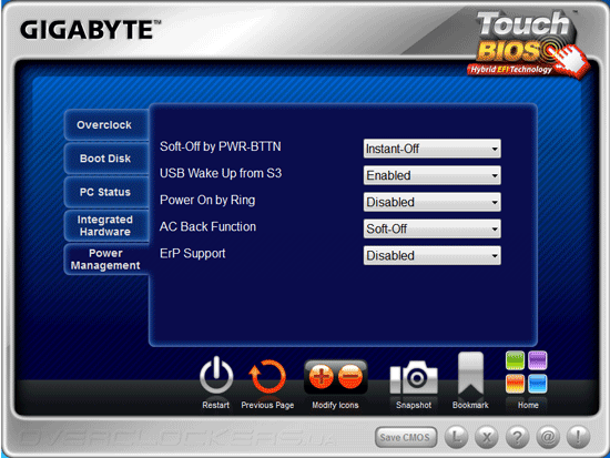 Gigabyte Touch BIOS