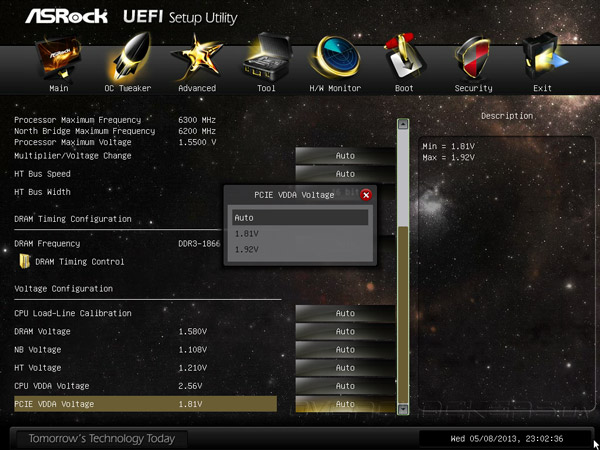 UEFI Setup ASRock 990FX Extreme9