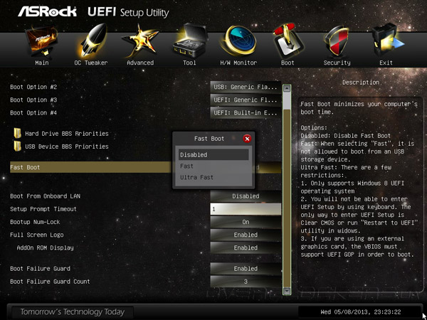 UEFI Setup ASRock 990FX Extreme9