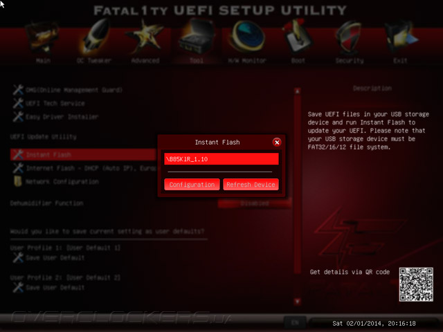 UEFI Setup ASRock Fatal1ty B85 Killer