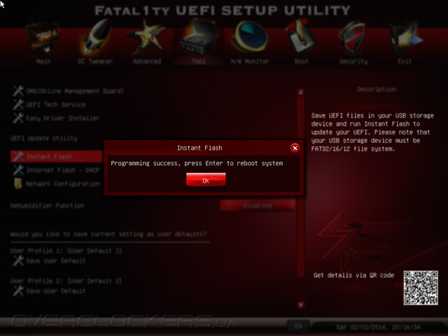 UEFI Setup ASRock Fatal1ty B85 Killer