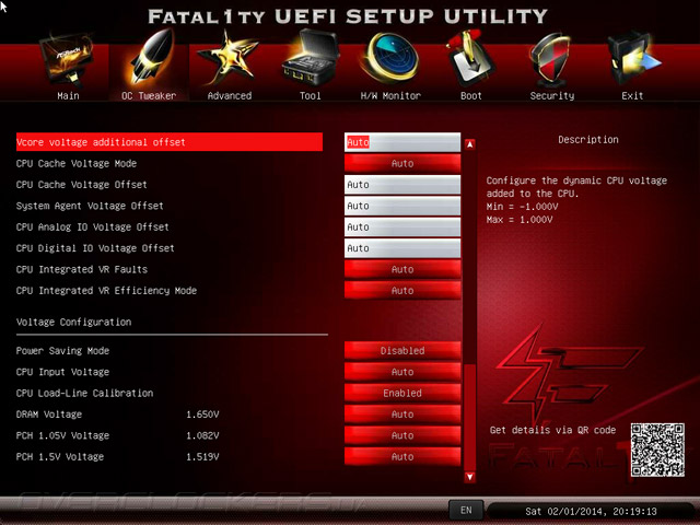 UEFI Setup ASRock Fatal1ty B85 Killer