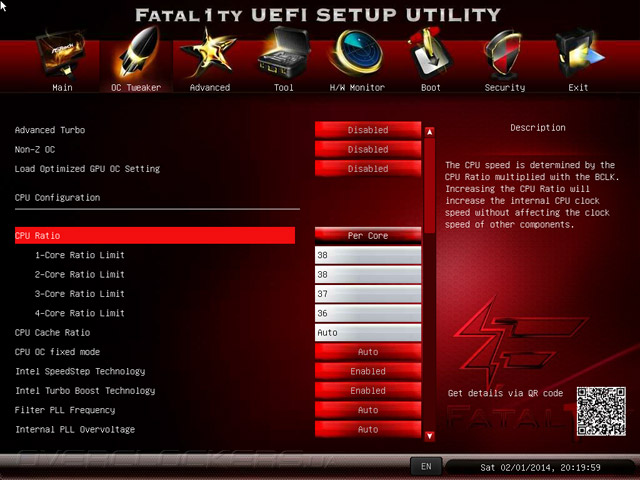 UEFI Setup ASRock Fatal1ty B85 Killer