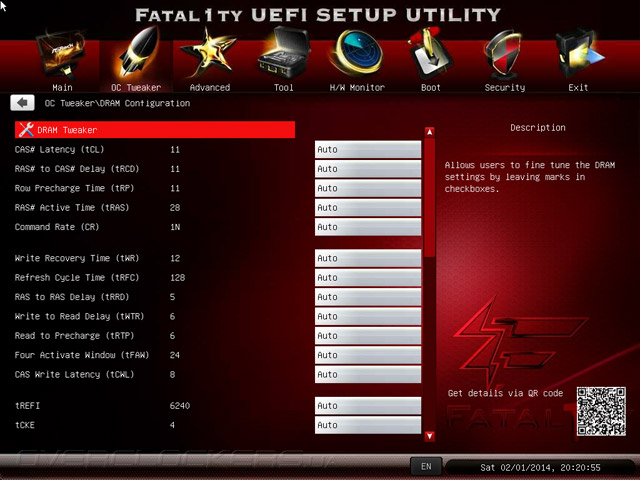 UEFI Setup ASRock Fatal1ty B85 Killer