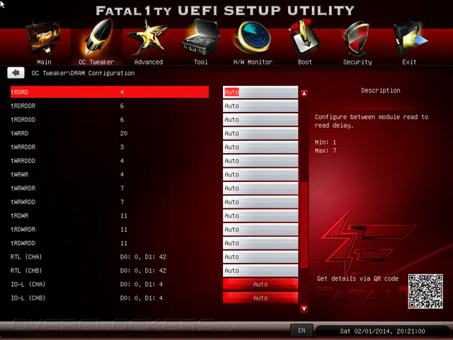 UEFI Setup ASRock Fatal1ty B85 Killer