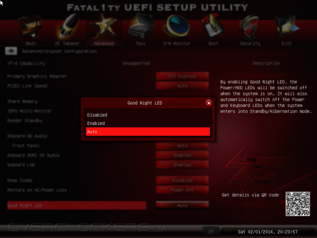 UEFI Setup ASRock Fatal1ty B85 Killer