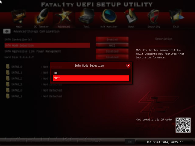 UEFI Setup ASRock Fatal1ty B85 Killer