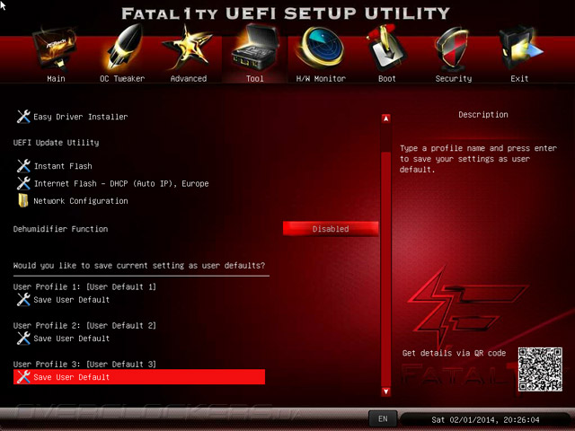 UEFI Setup ASRock Fatal1ty B85 Killer