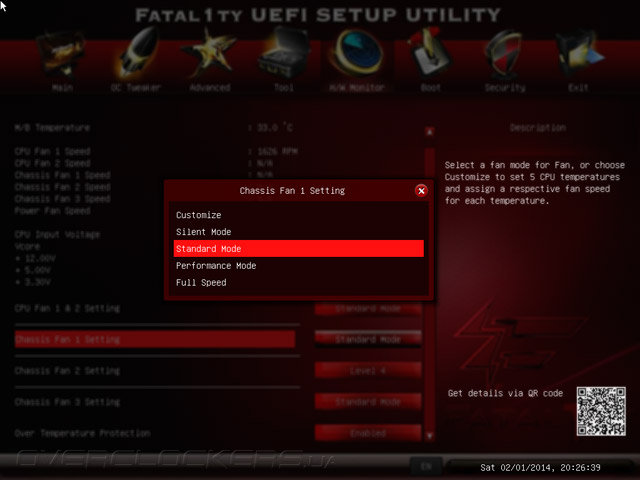 UEFI Setup ASRock Fatal1ty B85 Killer