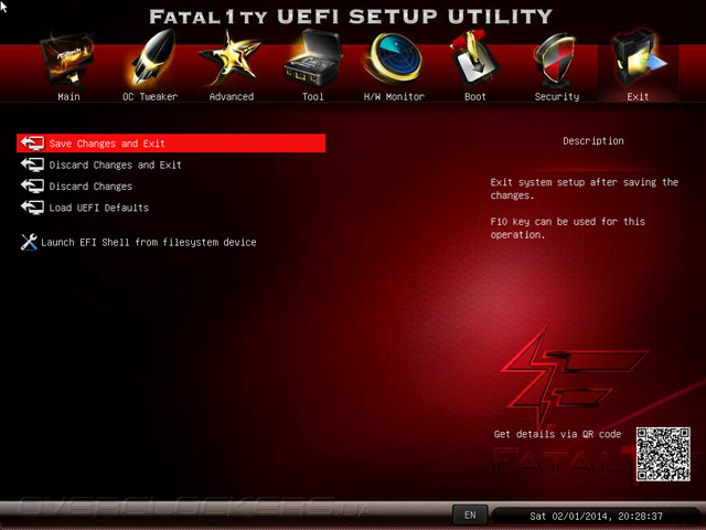 UEFI Setup ASRock Fatal1ty B85 Killer