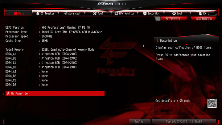 ASRock Fatal1ty X99 Professional Gaming i7