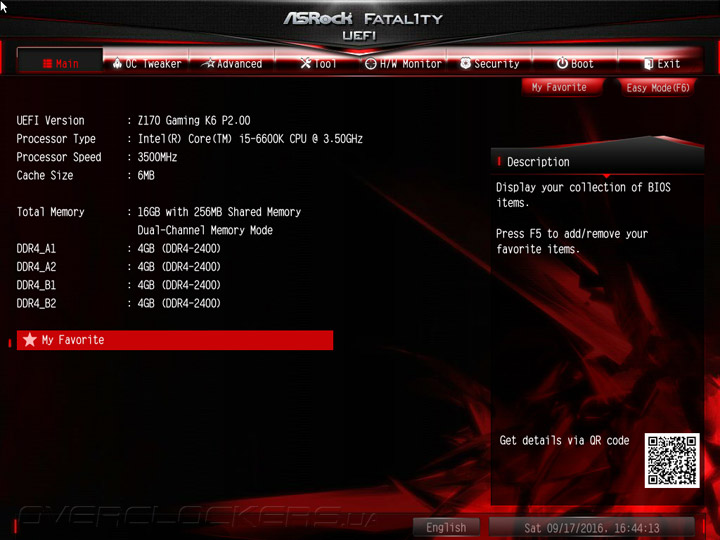 ASRock Fatal1ty Z170 Gaming K6