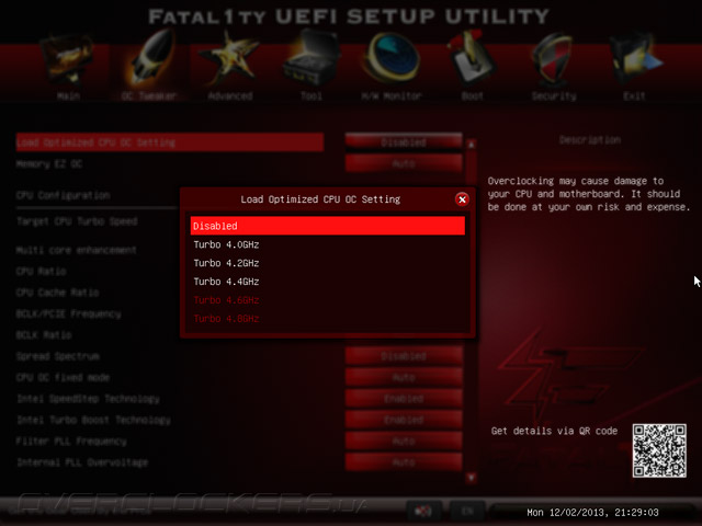 UEFI Setup ASRock Fatal1ty Z87 Killer