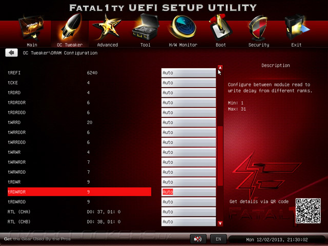 UEFI Setup ASRock Fatal1ty Z87 Killer