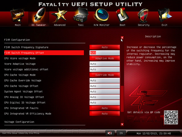 UEFI Setup ASRock Fatal1ty Z87 Killer